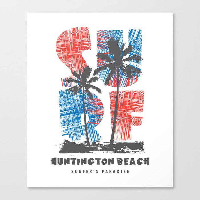 Huntington Beach surf paradise Canvas Print