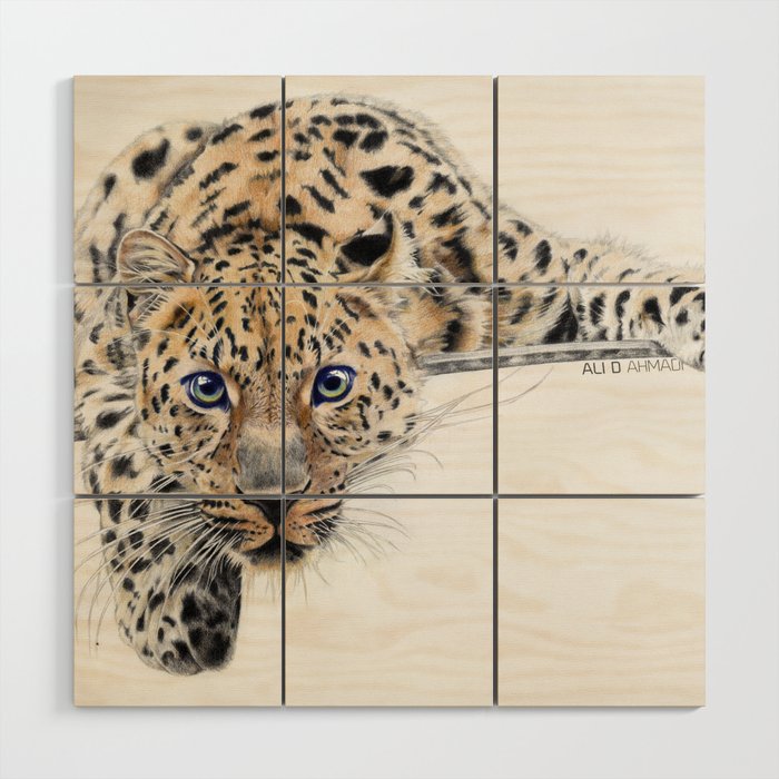 Local Eyes 'Leopard' Wood Wall Art
