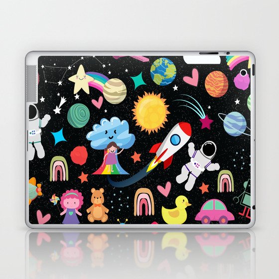 Astronaut and space pattern gift for kids Laptop & iPad Skin