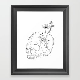 Think outside the box (skull) Framed Art Print