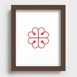 Montreal City - Red Recessed Framed Print