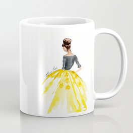 Sunny Spring Yellow Skirt Fashion Illustration Coffee Mug