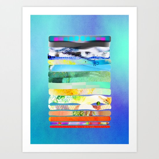 COLLAGE LOVE - a Princess and a pea Art Print