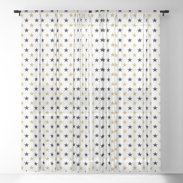 New Year's Eve Pattern 2 Sheer Curtain
