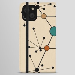 Mid century Bauhaus modern shapes 4 iPhone Wallet Case