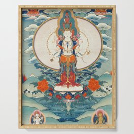 Thousand-armed Avalokitesvara Buddhist Thangka  Serving Tray