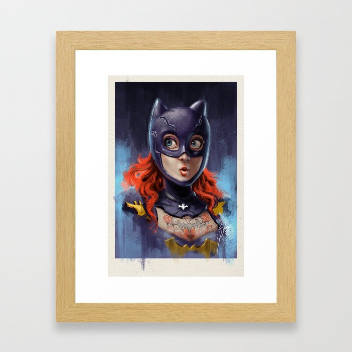 bat girl  Framed Art Print