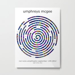 Umphrey's McGee Red Rocks 2012 Spiral Art Metal Print