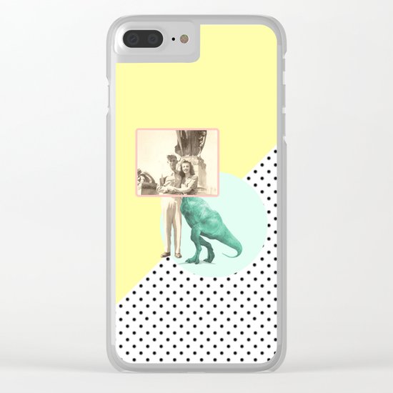 Who would like to date a t-rex Clear iPhone Case
