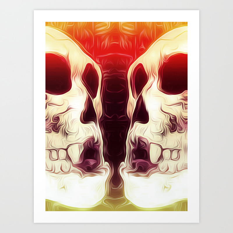 Drawing And Painting Skull With Red Black And Orange Background Art Print By Timla Society6 A red and black background packs a strong visual punch in web design. society6