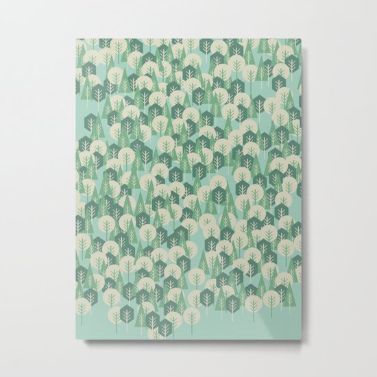 Geometric Woods Metal Print
