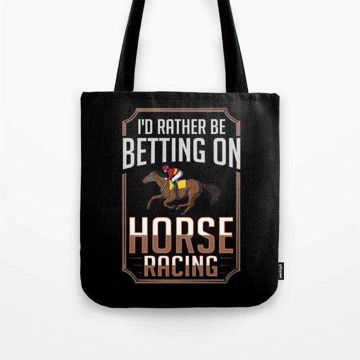 Horse Racing Race Track Number Derby Tote Bag