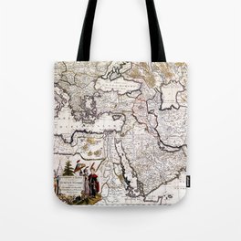 Turcici imperii tabula Ottoman Empire mapa pictórico vintage Tote Bag