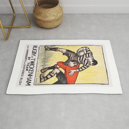 1921 RUGBY At Twickenham Advertising Poster Rug