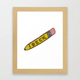 Pencil Dick - Humor Comic Art - Digital Design - Jokes & Comedy Framed Art Print