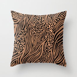 Animal Print Abstract Throw Pillow
