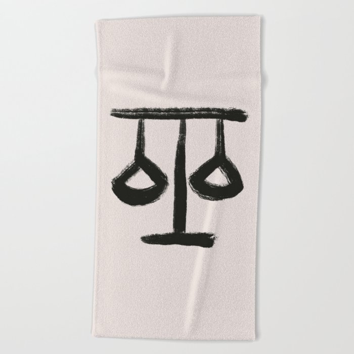 Libra zodiac drawing Beach Towel