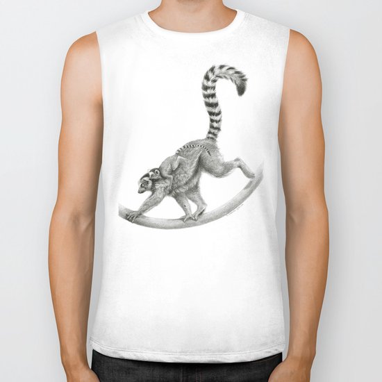 Maki catta with baby. G2012-050 Biker Tank