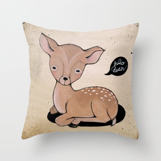 Hello Dear Throw Pillow