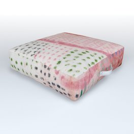 Blossoming Abstract Pink Flower Paul Klee Outdoor Floor Cushion
