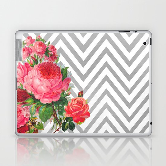 FLORAL CHEVRON Laptop & iPad Skin