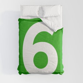 Number 6 (White & Green) Comforter