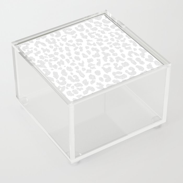 Pale Gray Leopard Acrylic Box