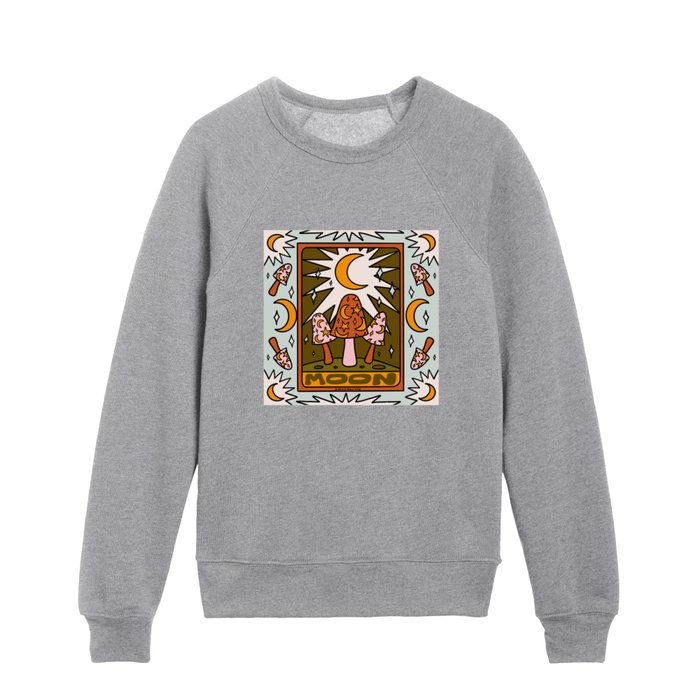 18. Moon Tarot Mushroom Kids Crewneck