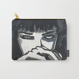 pulp fiction  Carry-All Pouch | Vector, Vintage, Concept, Acrylic, Black And White, Pop Art, Colored Pencil, Street Art, Pastel, Drawing 