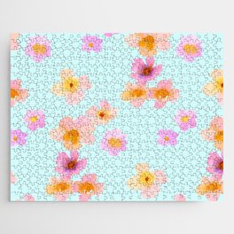 Watercolor Floating Flowers Jigsaw Puzzle