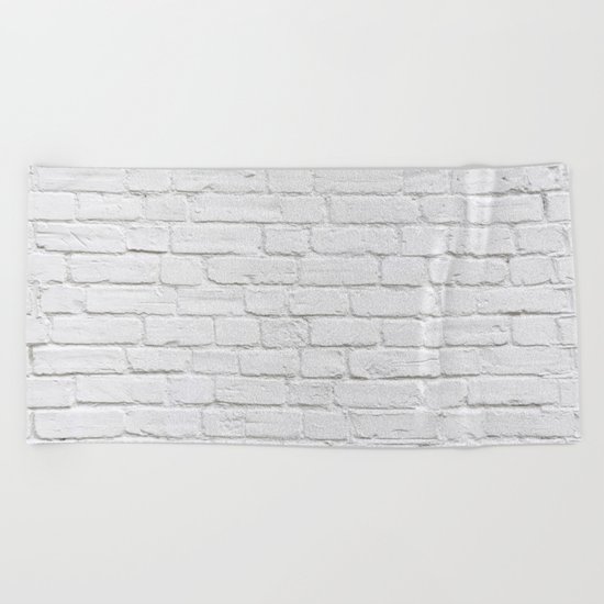 White Brick Wall Beach Towel