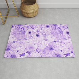 amethyst floral bouquet aesthetic array Area & Throw Rug