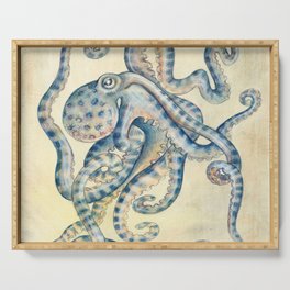 Blue Octopus Serving Tray