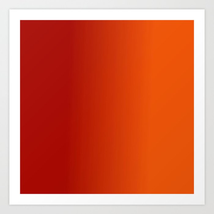 Ombre in Red Orange Art Print