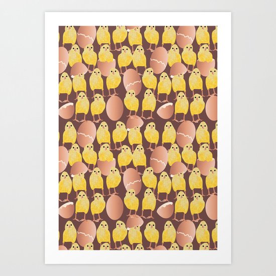 fluffy chicks Art Print