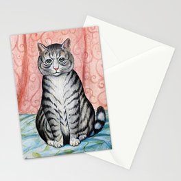 A Very Handsome Tabby Cat by Louis Wain Stationery Card