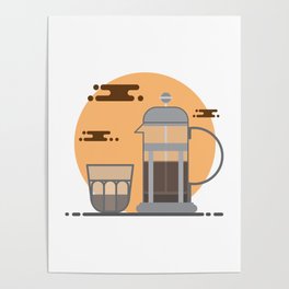French Press Coffee Poster