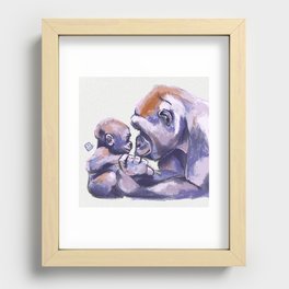 Gorillas Recessed Framed Print