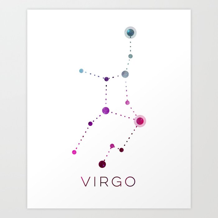 Virgo Star Constellation Zodiac Sign Art Print By