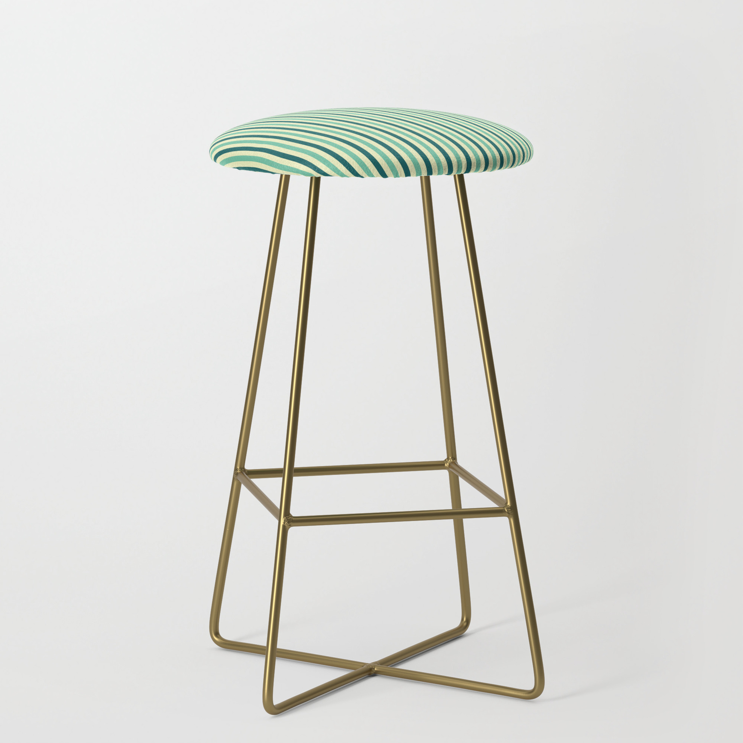Skinny Bar Stools, Skinny Stripes Teal Bar Stool By Thomandthali Society6