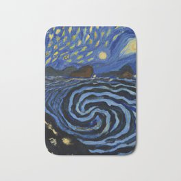 Starry wave  Bath Mat