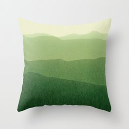 gradient landscape green Throw Pillow