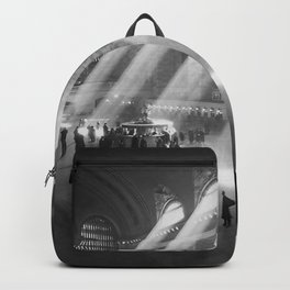 New York Grand Central Train Station Terminal Black and White Photography Print Backpack | Station, White, Photographs, Train, Railroad, Famous, Manhattan, Photo, Steamengine, Black 