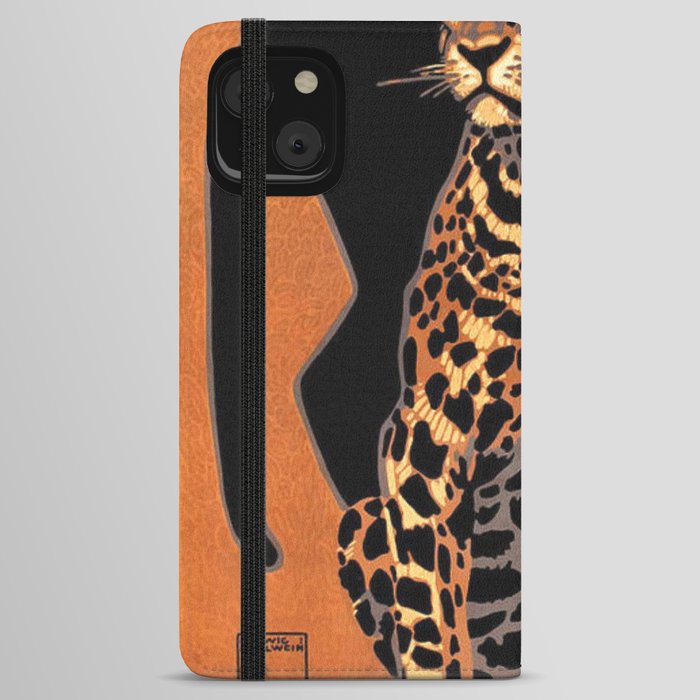 Munich Zoo Big Cats By Ludvig Hohlwein 1926 iPhone Wallet Case