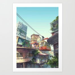 Anime City Art Print