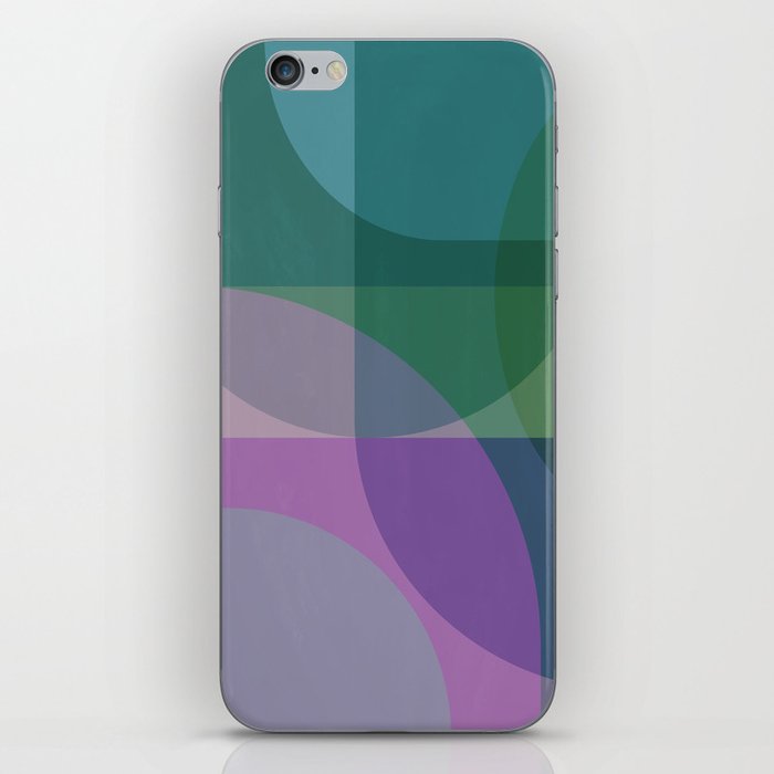Shapes 21 in Purple and Green iPhone Skin