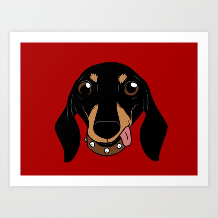 Say hi to the cute Dachshund your short-legged doggie friend Art Print