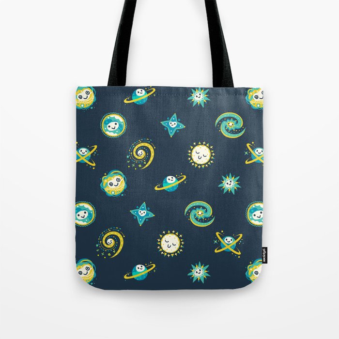 Pastel space pattern - dark Tote Bag