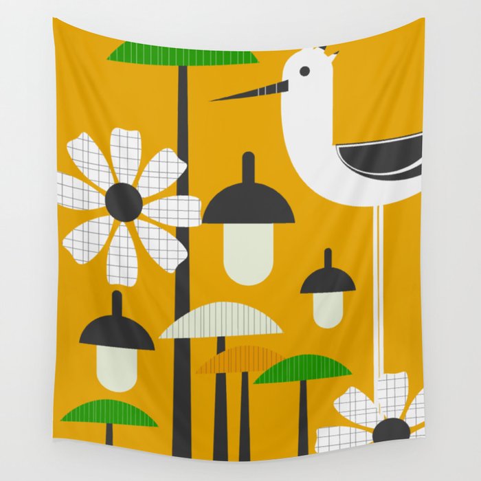 Bird-minimal modern decor Wall Tapestry