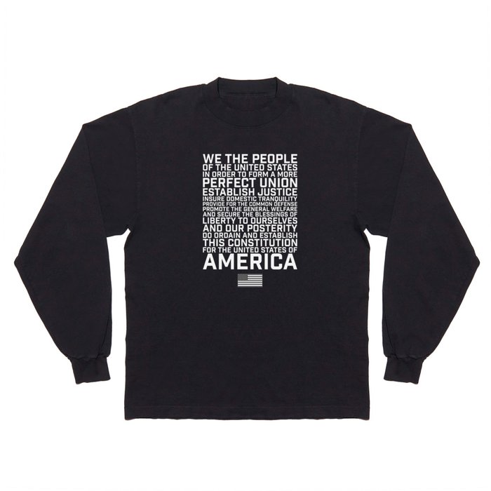 American Constitution Preamble Long Sleeve T Shirt